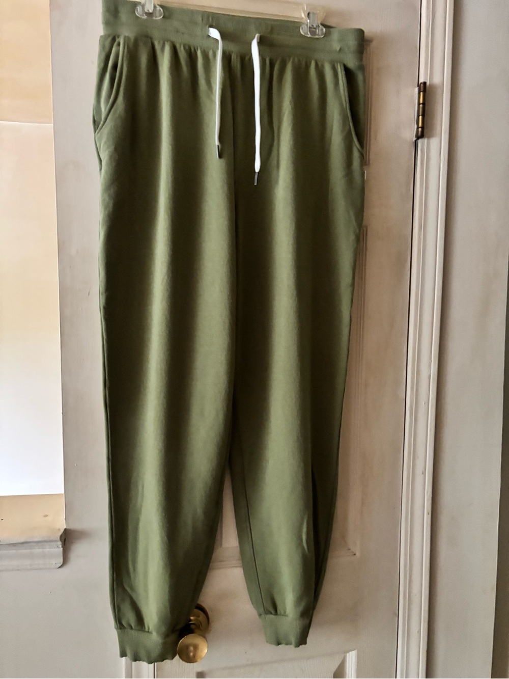 Women’s Olive Green Drawstring Jogger Pants